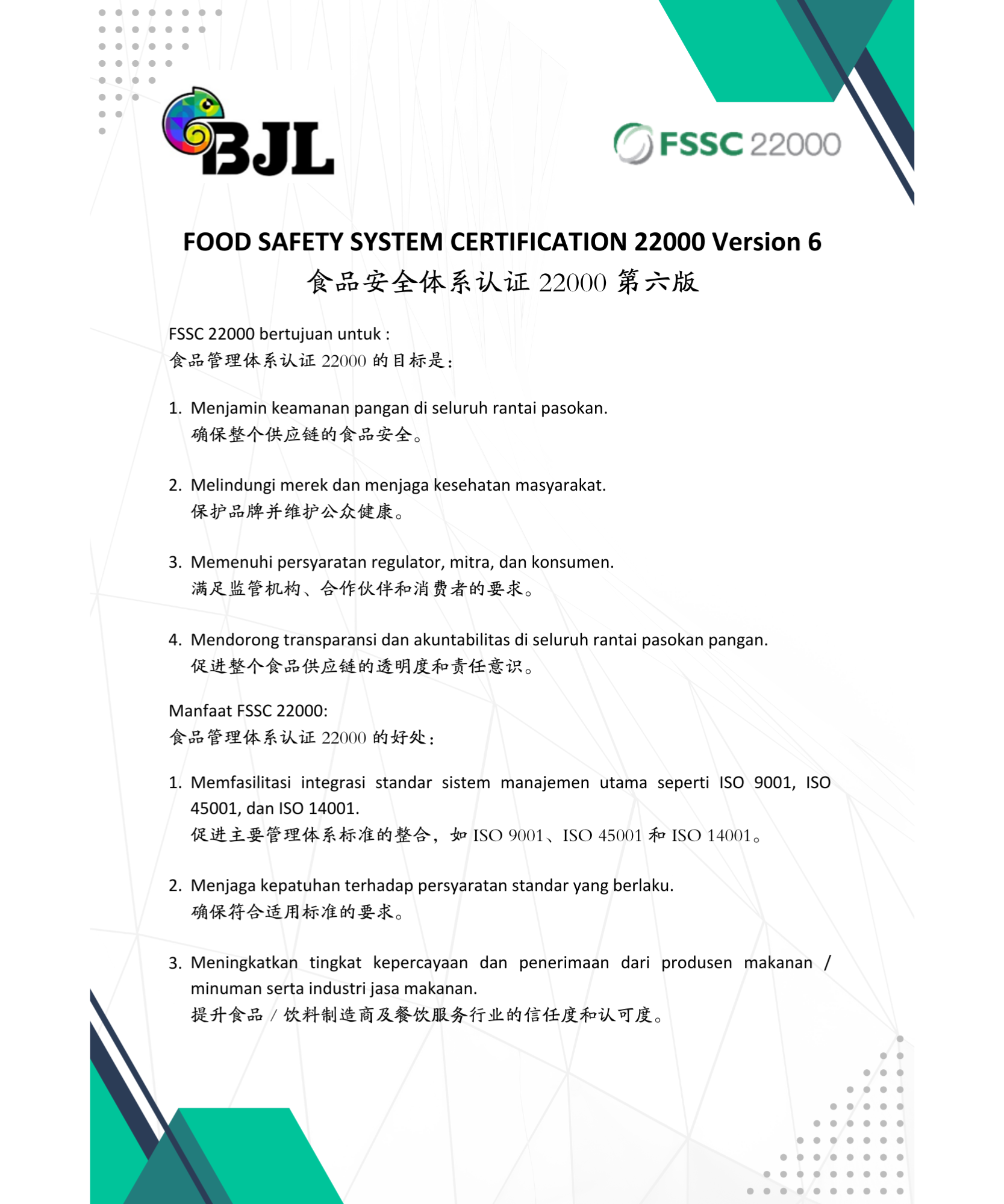 Food Safety Certification 22000